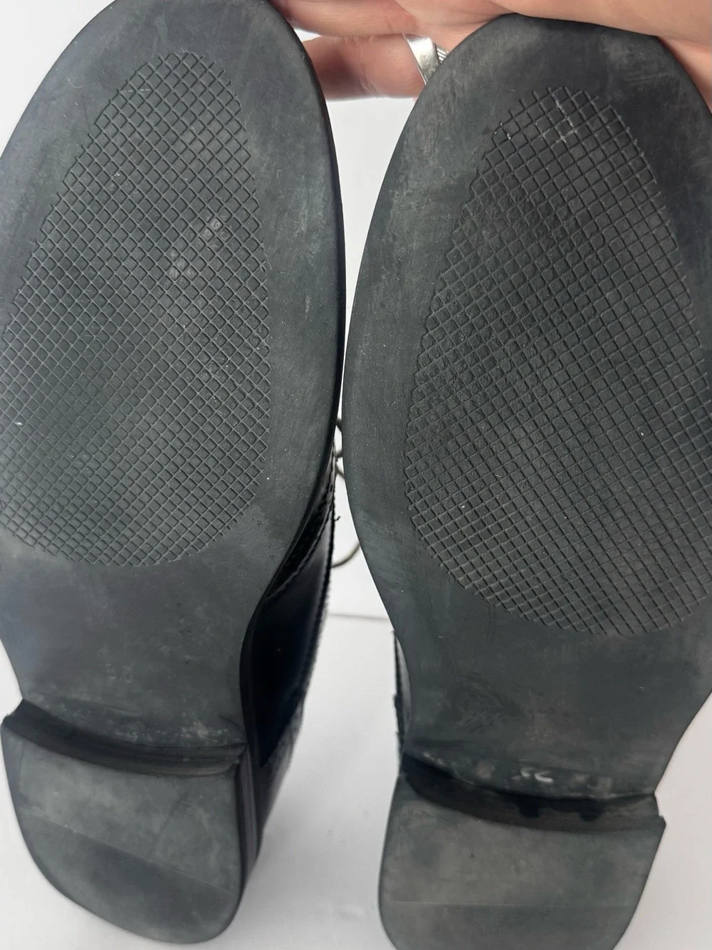Perry Ellis Portfolio Dapper Men's 8.5 Black Wingtip Brogue Lace Up Dress Shoes